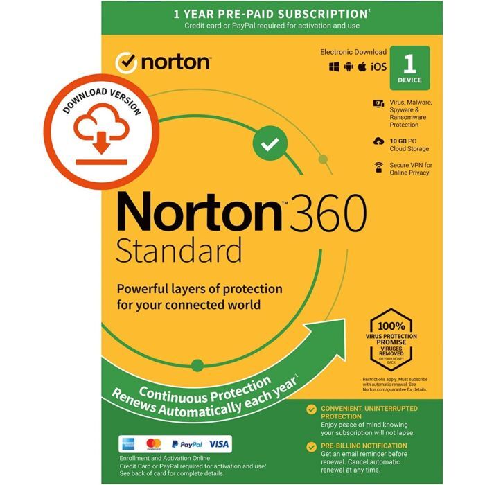 Norton 360 Standard Internet and Device Security