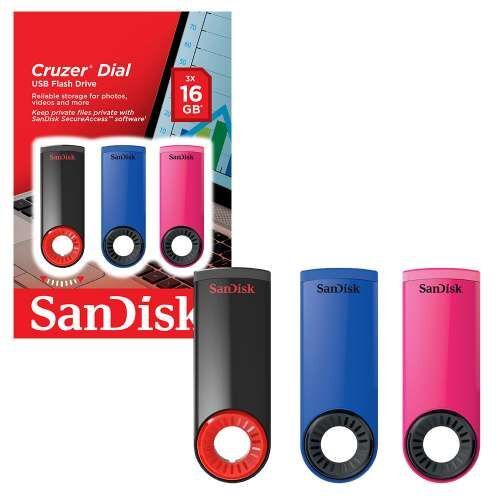 SanDisk USB Drive USB 16GB Triple Pack