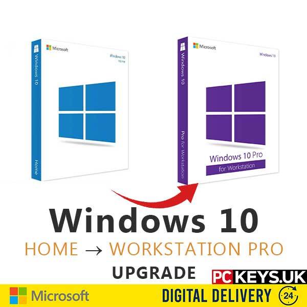 Microsoft Windows 10 Home to Professional Workstation Upgrade