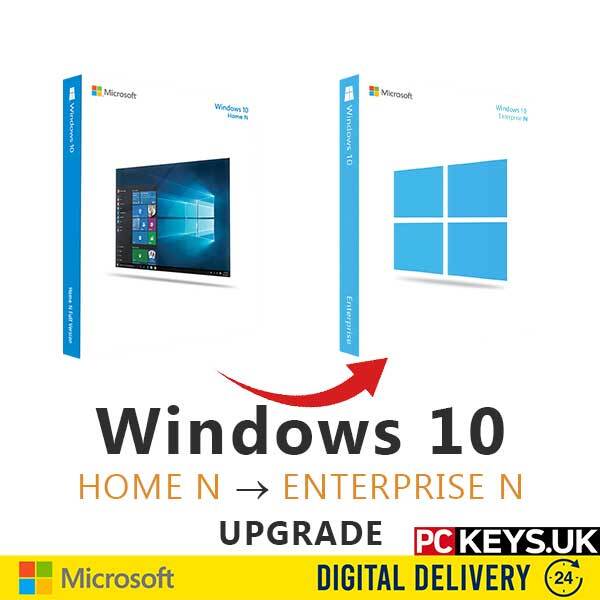 Windows 10 Home N to Enterprise N Upgrade License Key