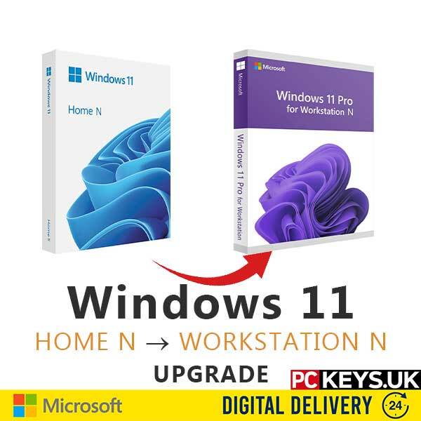 Windows 11 Home N to Professional N Workstation