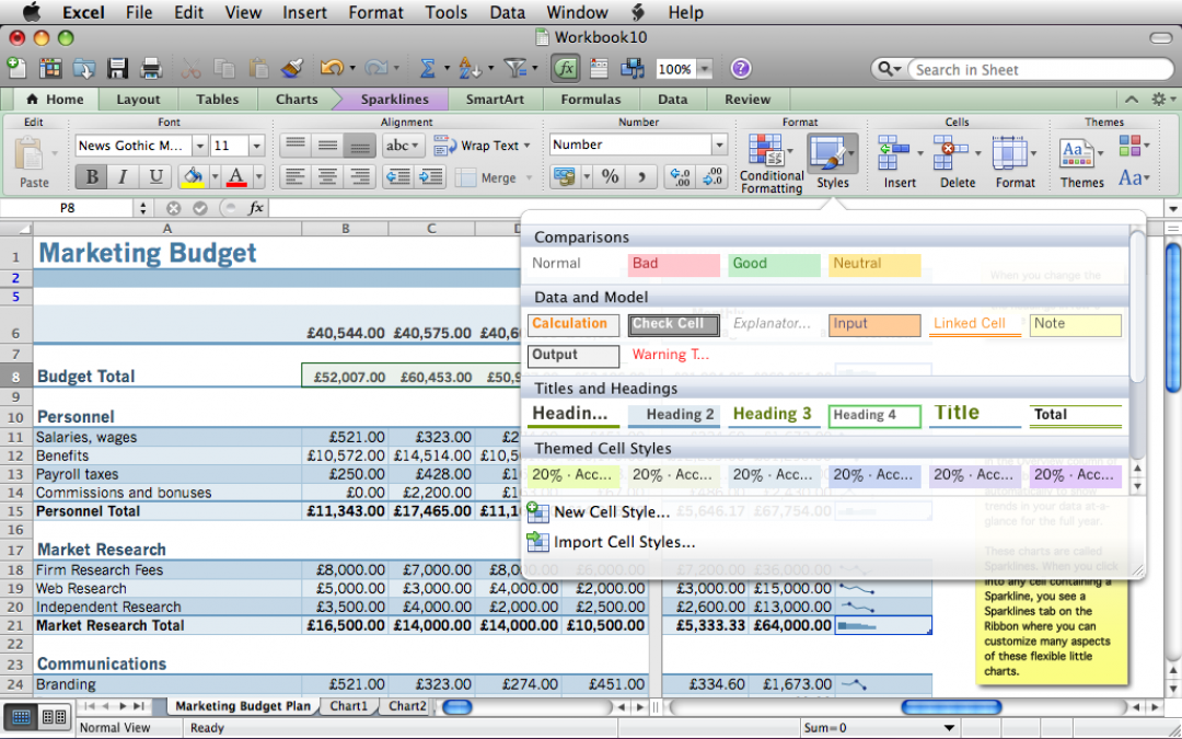 2011 Mac Excel in action